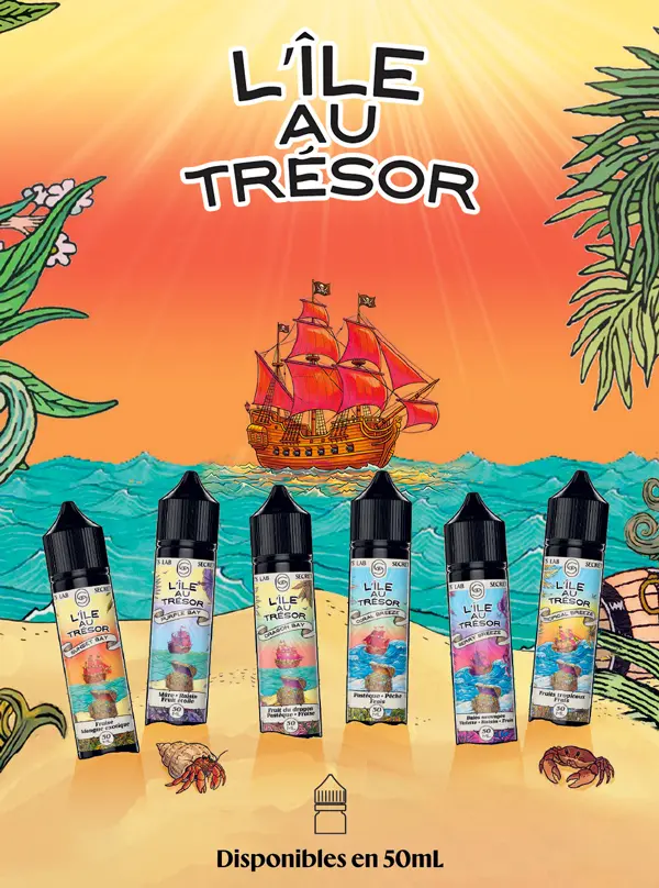 Affiche eliquides l'ile au tresor