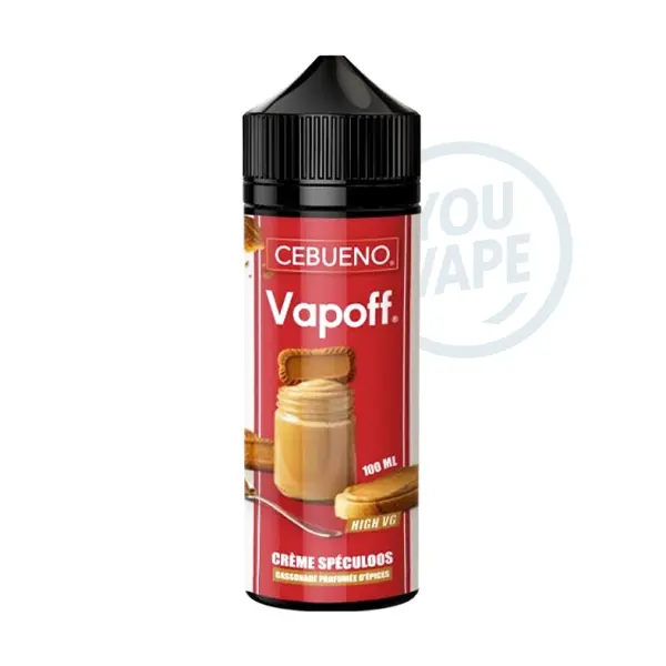 Le eliquide Vapoff 100ml de Cebueno est une saveur de pâte à tartiner au spéculos.