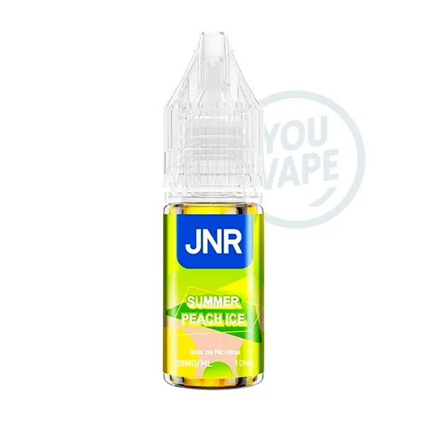 Le e-liquide Summer Peach Ice de JNR vous propose une saveur de pêche avec une forte fraîcheur.