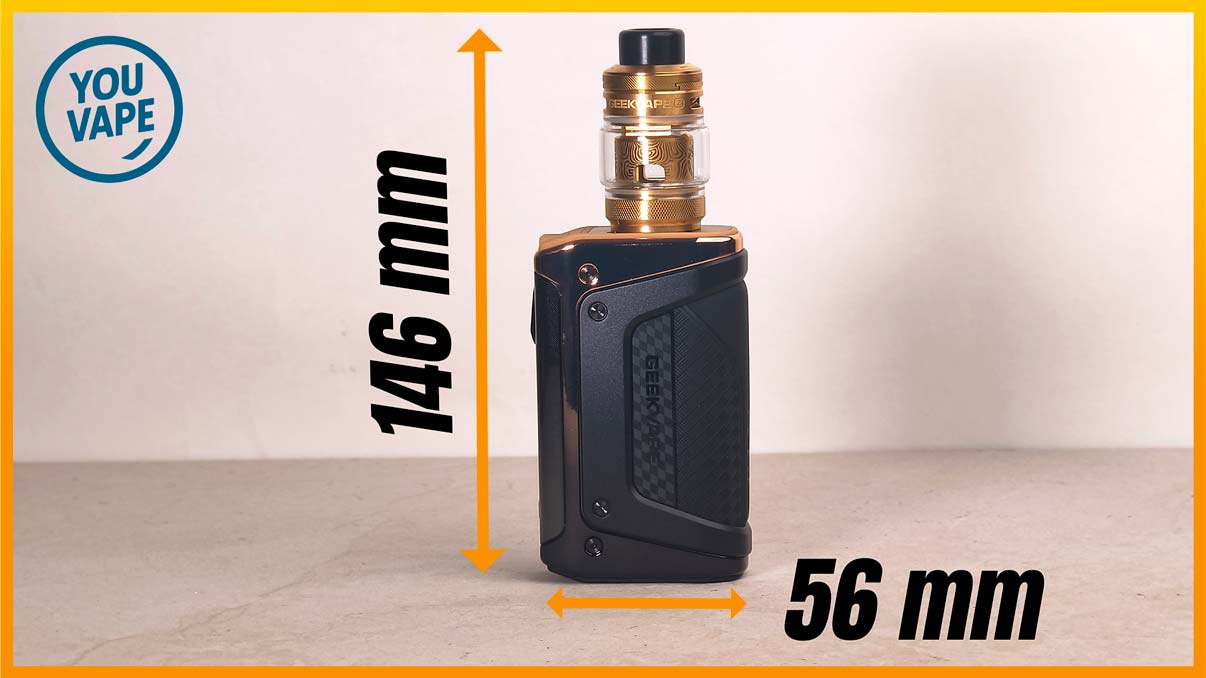Dimensions du Kit Aegis Legend 5 avec Z Subohm 5