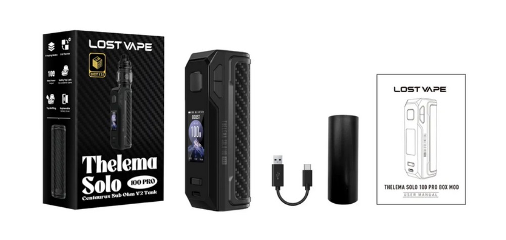 Contenu du coffret de la box Thelema Solo 100 Pro