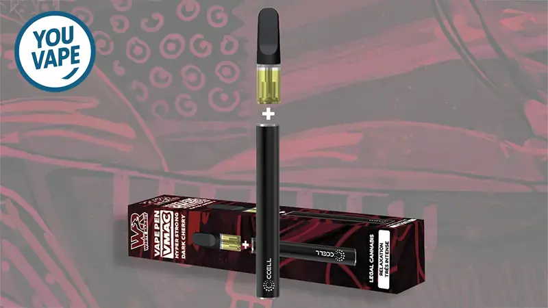 Le coffret du Vape Pen VMAC Hyper Strong Dark Cherry