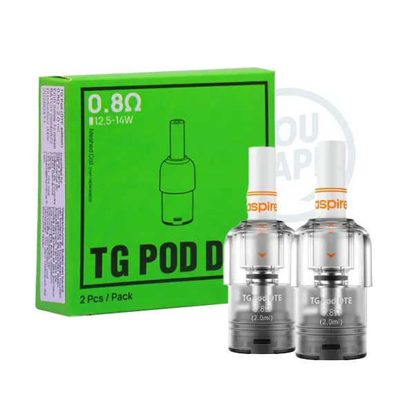 Cartouches TG DTE de 0.80 ohm par Aspire avec filtre