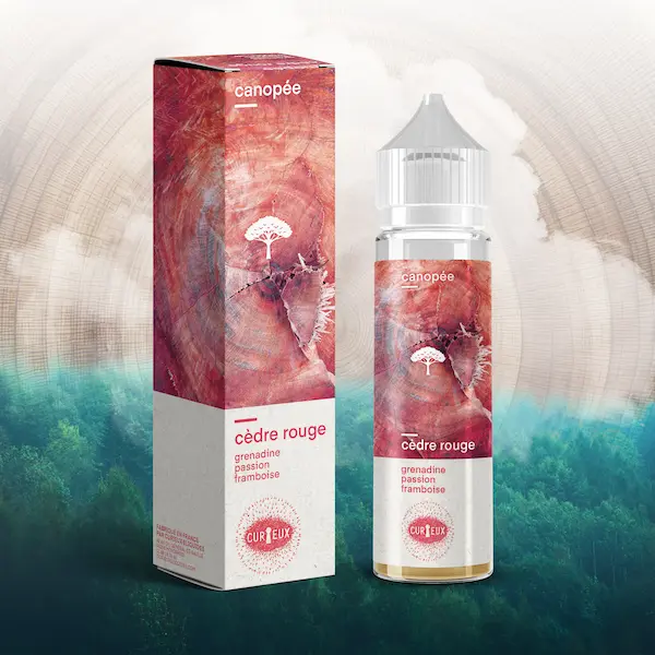 Liquide cedre rouge 50ml curieux avec boite