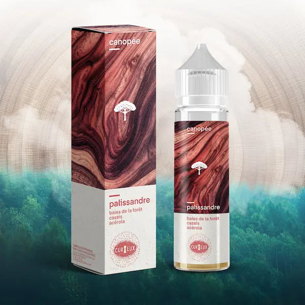 eliquide palissandre 50ml avec sa boite canopee de curieux