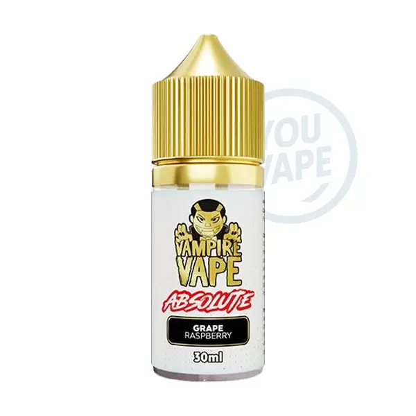 L'arôme concentré Grape Raspberry de la gamme Absolute par Vampire Vape est une saveur de raisin et de framboise avec une touche de fraîcheur.