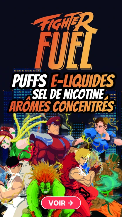 Puffs, E-liquides, Sel de nicotine, Arômes concentrés Fighter Fuel - YouVape