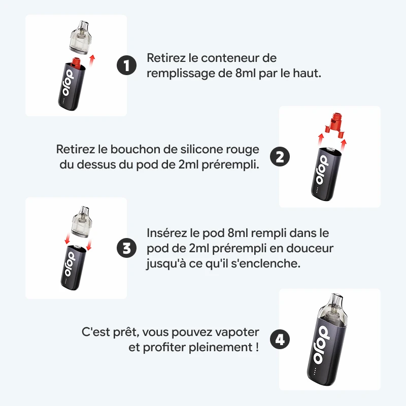 Guide pour installer la cartouche du dojo blast 15k