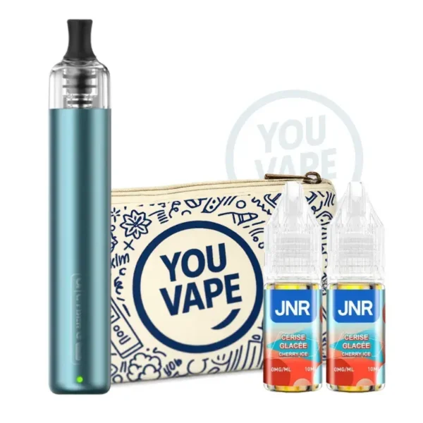 Puff Cyber G Slim DTE violette + eliquide JNR Sans nicotine - YouVape