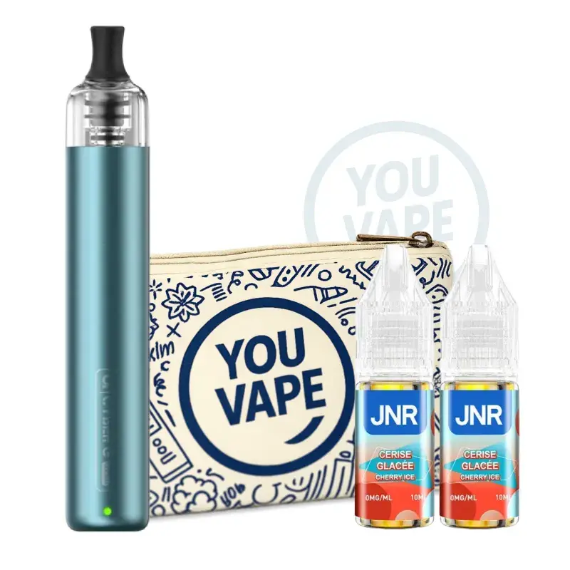 Puff Cyber G Slim DTE violette + eliquide JNR Sans nicotine - YouVape