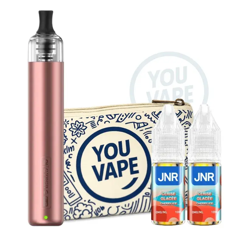 Puff Cyber G Slim DTE rose+ eliquide JNR Sans nicotine - YouVape