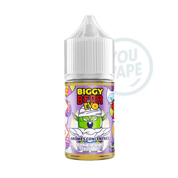 Le concentré Fusion de Baies Sauvages 30ml de Biggy Bear par Secret's Lab est une saveur mêlant les arômes de fruits rouges et baies sauvages.