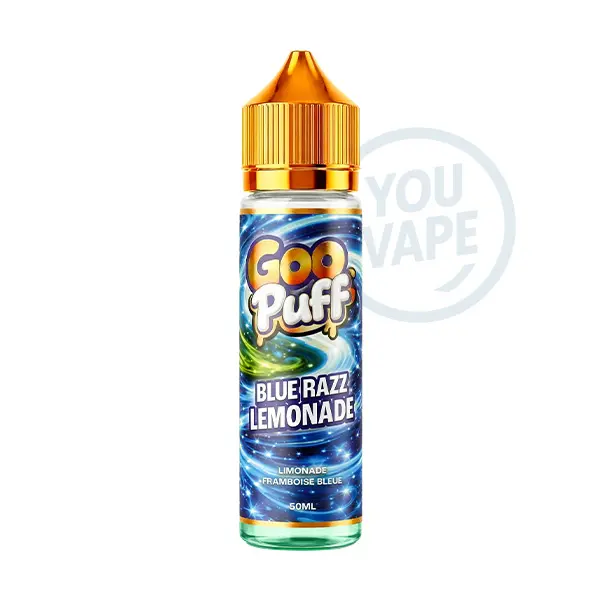 Le e-liquide Blueberry Cherry Cranberry 50ml de la marque Goo Puff vous propose un goût fruité et glacé de limonade à la framboise bleue.