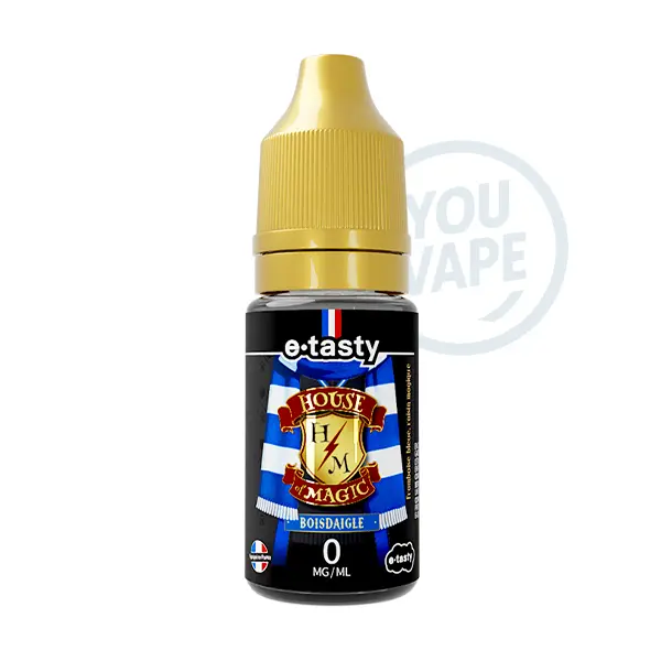 Le e liquide Boisdaigle de la gamme House of Magic par E.Tasty est une saveur de framboise bleue et de raisin avec un effet frais.