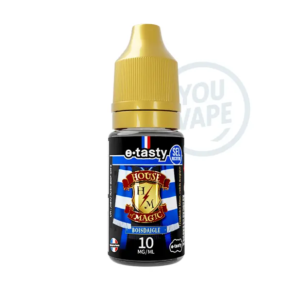 Le e liquide Boisdaigle de la gamme House of Magic par E.Tasty est une saveur de framboise bleue et de raisin avec un effet frais au sel de nicotine.