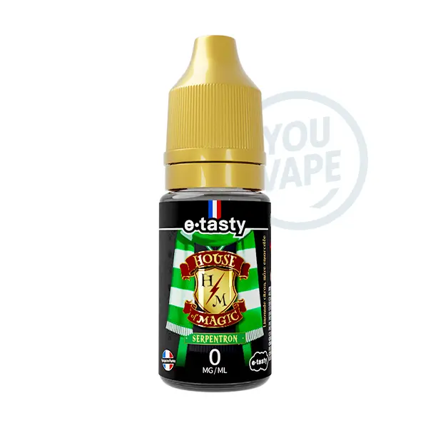 Le e liquide Serpentron 50ml de la gamme House of Magic par E.Tasty est une saveur de limonade citron avec des mûres et un effet frais.