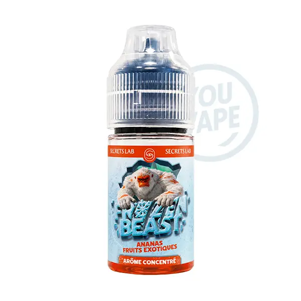 L'arôme concentré Ananas Fruits Exotiques 30ml de Frozen Beast est un mix de fruits bien frais.