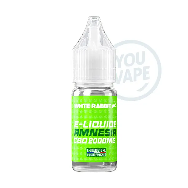 Le eliquide CBD Amnesia 2000MG de White Rabbit est une saveur de la célèbre fleur de cannabis.