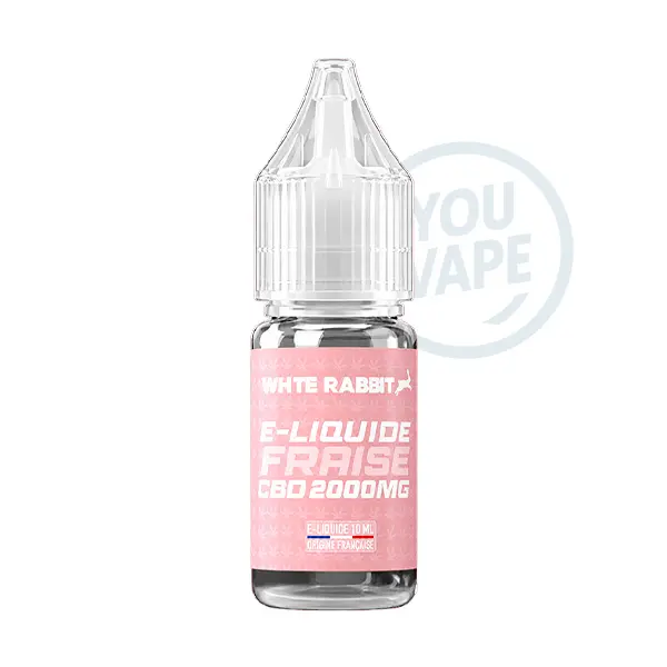Le eliquide CBD Fraise 2000MG de White Rabbit est une recette avec un mélange fruité aux fruits rouges.