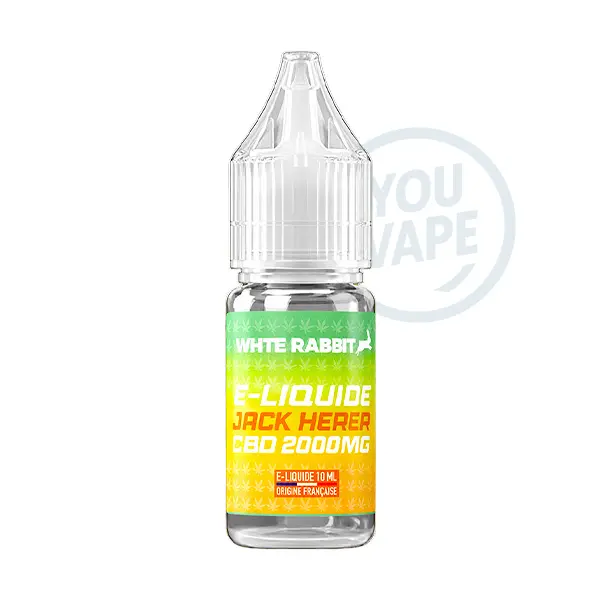 Le eliquide CBD Jack Herer 2000MG de White Rabbit est une recette qui associe des notes florales, des touches d’agrumes.