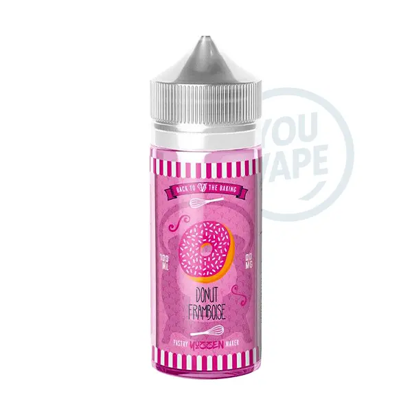 Le e liquide Donut Framboise 100ml de Vape Institut est une saveur beignet moelleux à la framboise.